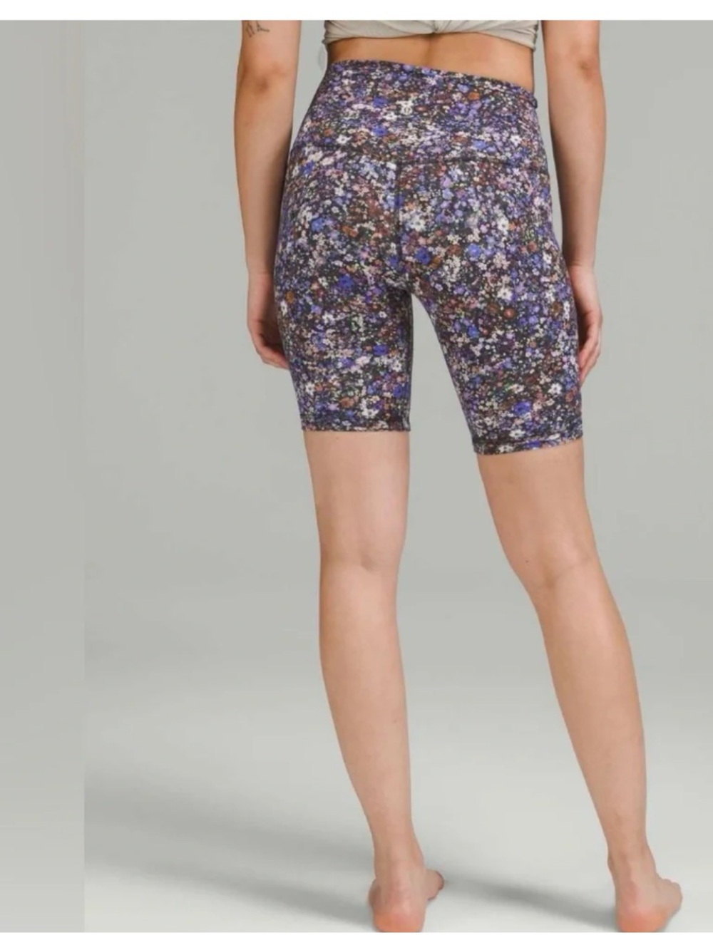 lululemon athletica Purple Floral Align Bike Shorts - Picture 2 of 6